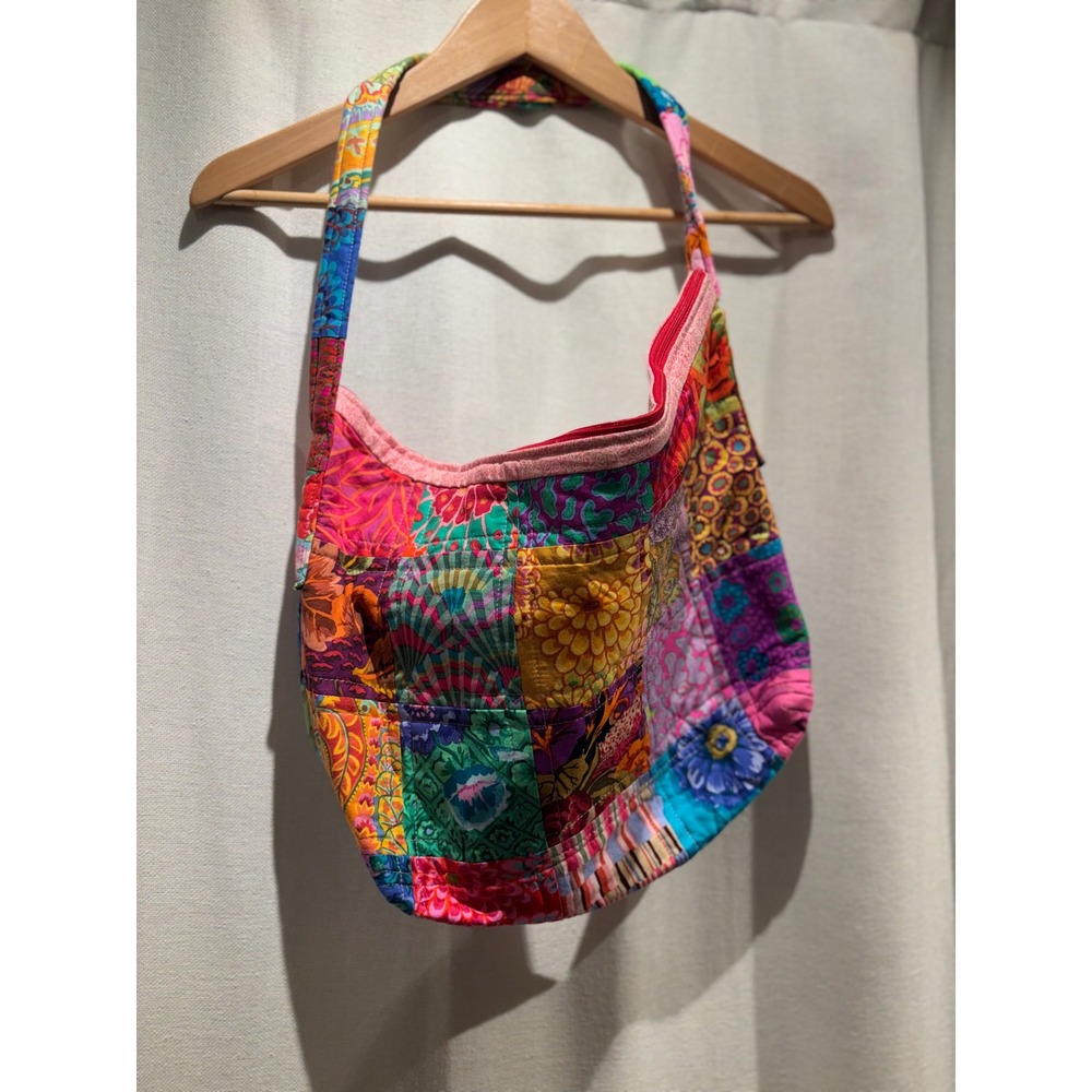 Bohemian Patchwork Quilted Hobo Bag Multicolor Floral Paisley Bag handmade